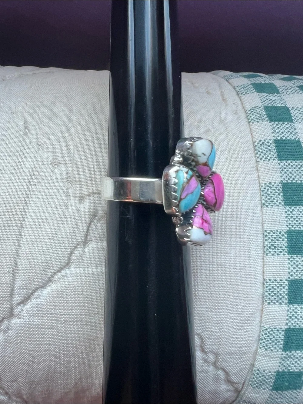 Sterling southwestern cotton candy ring